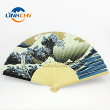 Japanese portable bamboo hand held fan for present